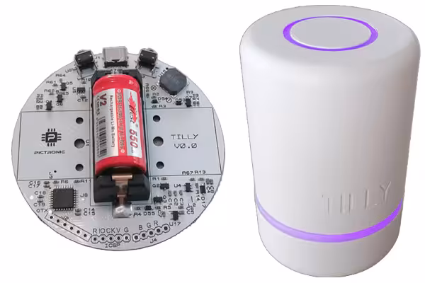 tirelire connectée NFC batterie lithium impression 3D SLA anneau lumineux LED